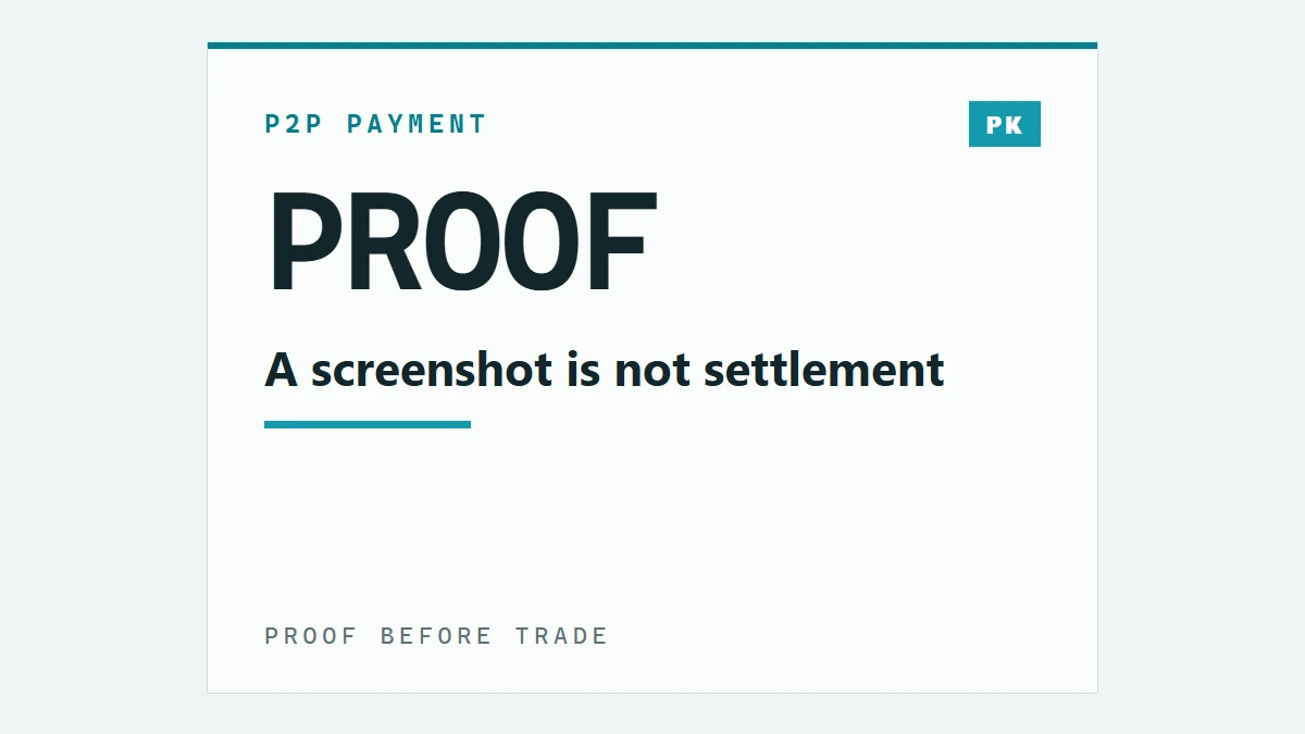 Binance P2P: payment screenshot safety