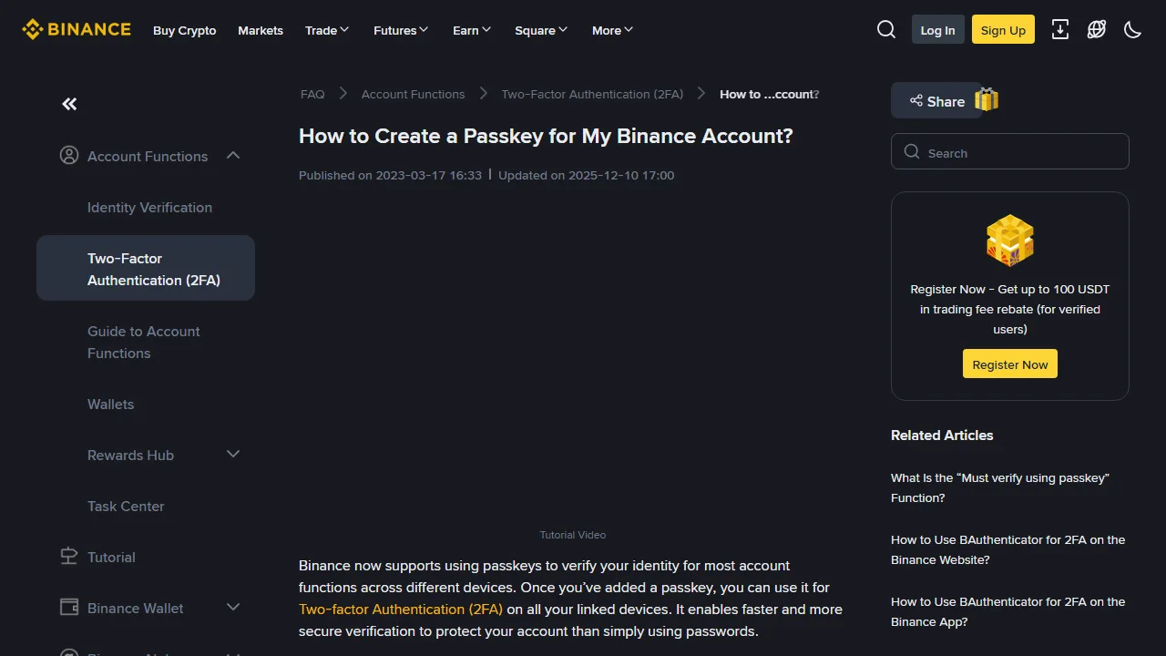 Binance Passkey Pakistan: setup، login تے device گم ہووے تاں recovery