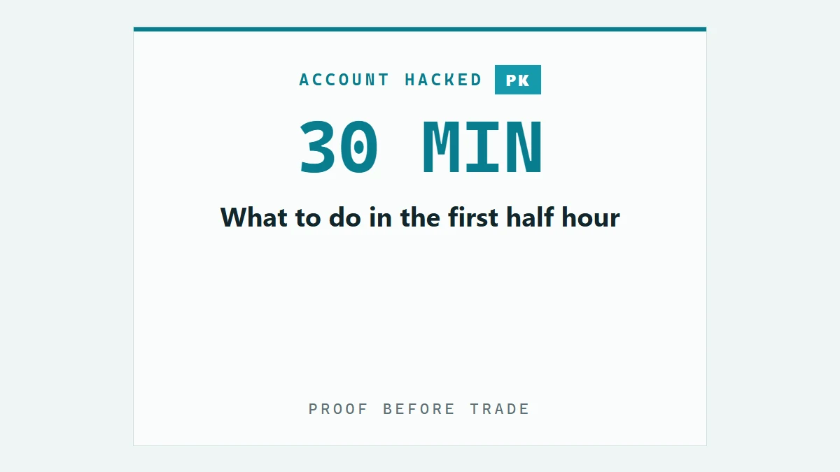 Binance account hack: 30 منٹ checklist