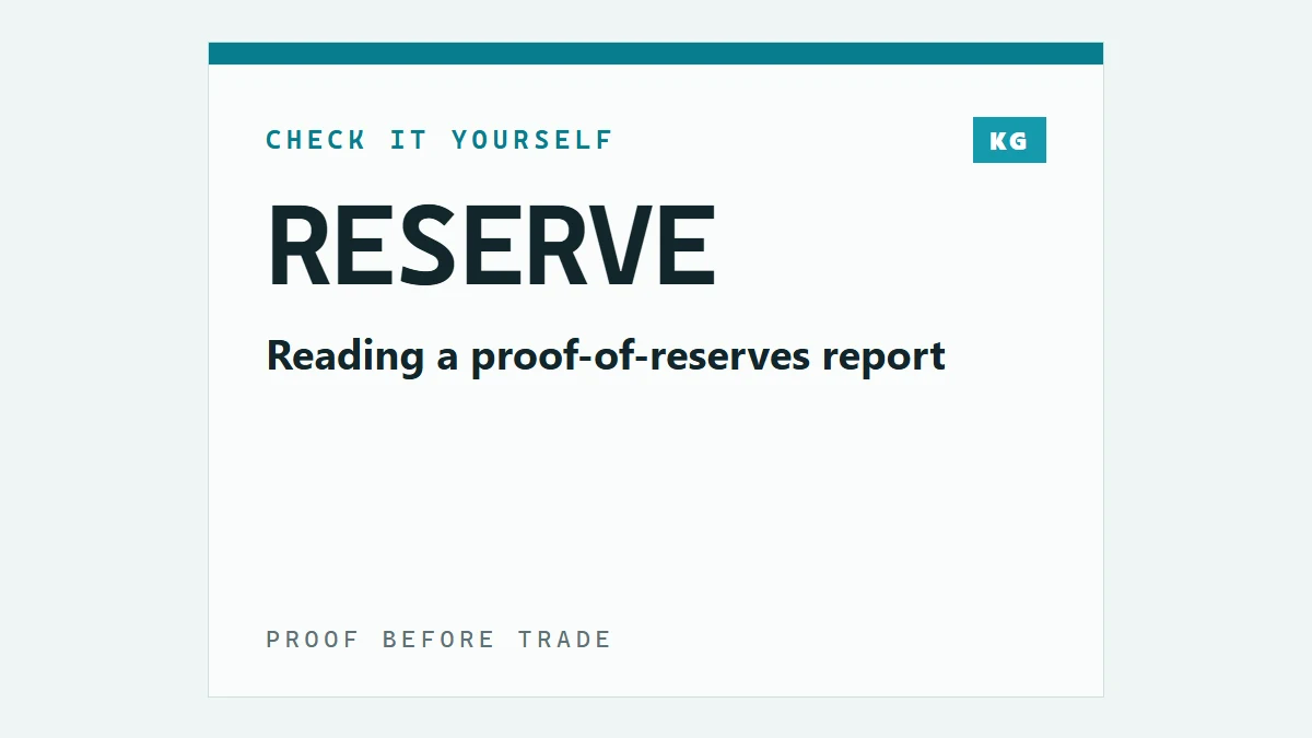 Binance PoR: резервдерди текшерүү