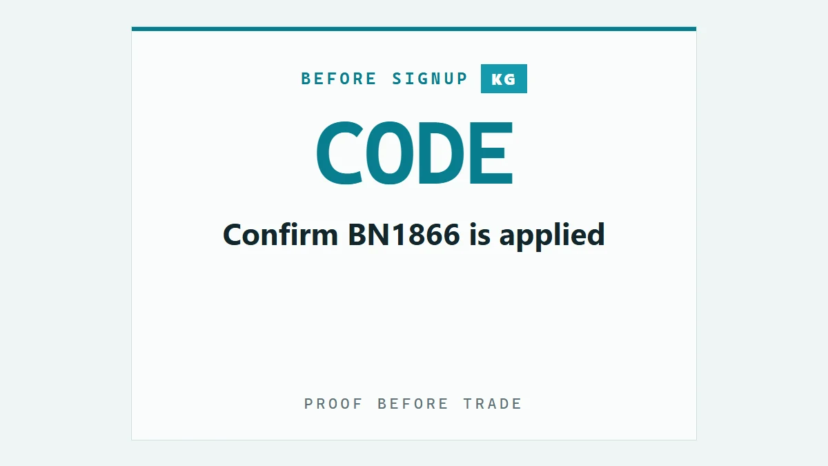 Binance BN1866: кодду текшерүү