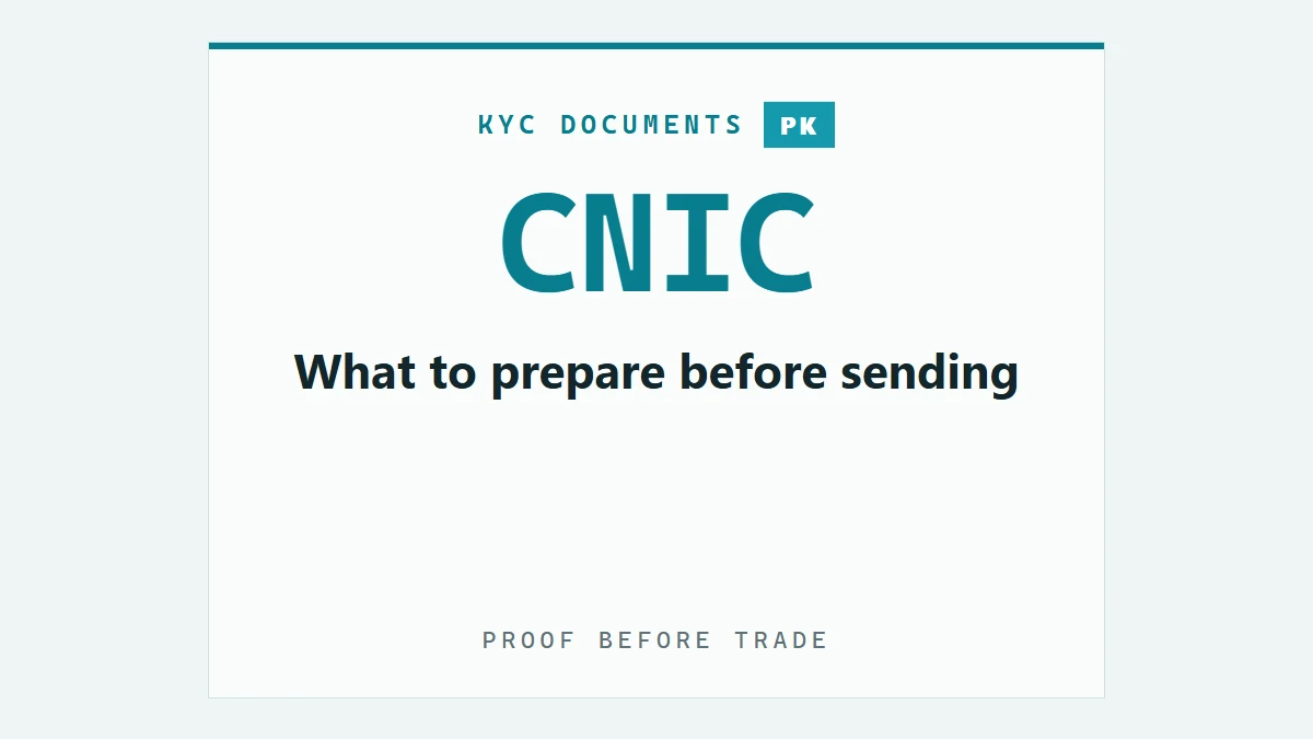 Binance KYC Pakistan: CNIC checklist